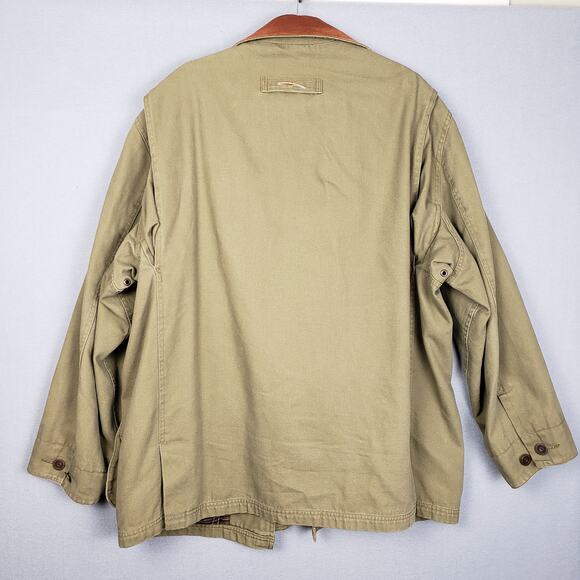 Bob Timberlake Men's Size XL Cotton Chore Jacket Beige Utility Barn Coat Cowboy - Picture 2 of 11